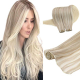 flat silk weft human hair extensions