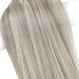 grey blonde hand tied human weft