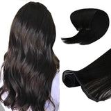 flat silk weft human hair extensions