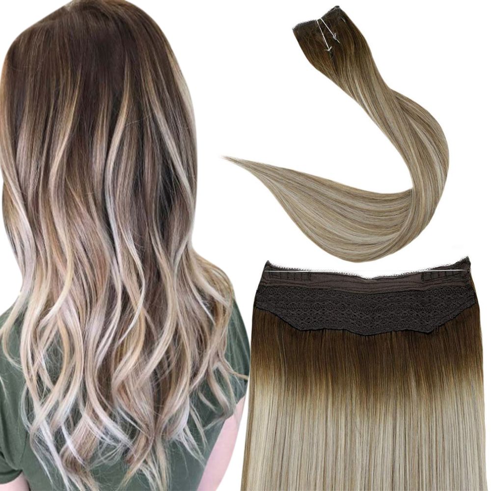 balayage halo hair extensions