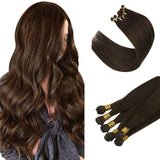 hand tied human weft extensions