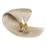 Clearance Virgin Human Keratin U Tip Hair Extensions Lightest Blonde #60