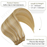 Seamless Clip Ins Blonde Highlights
