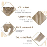 Blonde Highlights clip in hair extensions