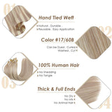 Highlight Blonde Virgin Weft Human Hair Extensions