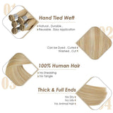 Highlight Blonde Virgin Weft Human Hair Extensions