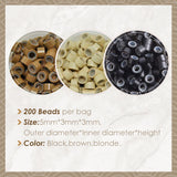 Hetto Micro Beads For I Tip Human Hair Extensions 200 Beads Per Bag