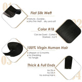 falt silk weft human hair