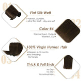 flat silk weft virgin hair