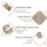 hand tied virgin human hair  for sale