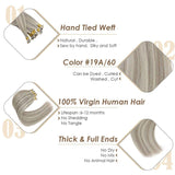 hand tied hair blonde