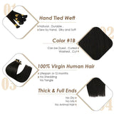 hand tied virgin human hair extensions