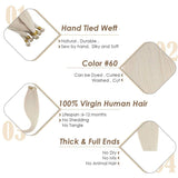 hand tied virgin human hair