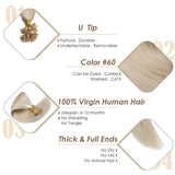 u tip virgin human hair blonde