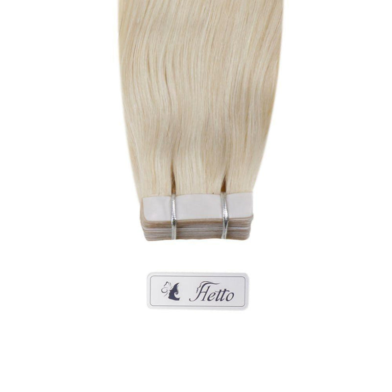 virgin blonde tape in hair extensions