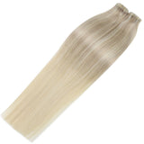 flat silk weft bundles hair