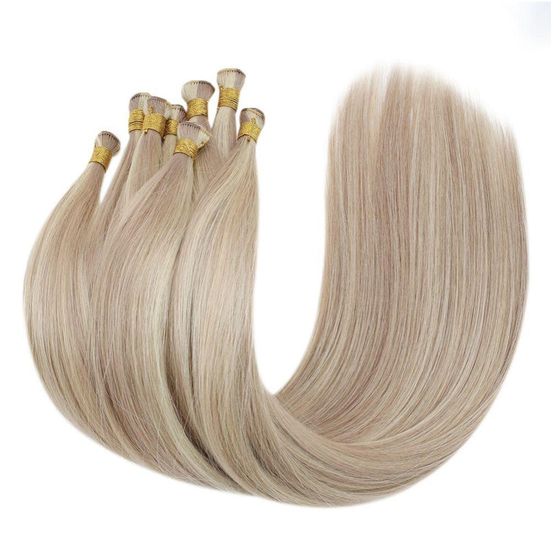 hand-tied weft blonde highlights