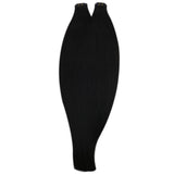 flat silk weft black human hair