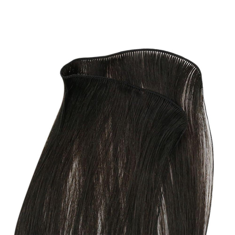 black virgin weft hair extensions