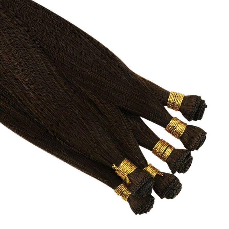 hand tied human weft extensions