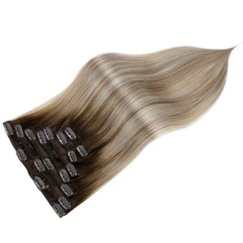 Clip on Human Hair Extensions 
