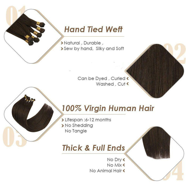 brown hair bundles