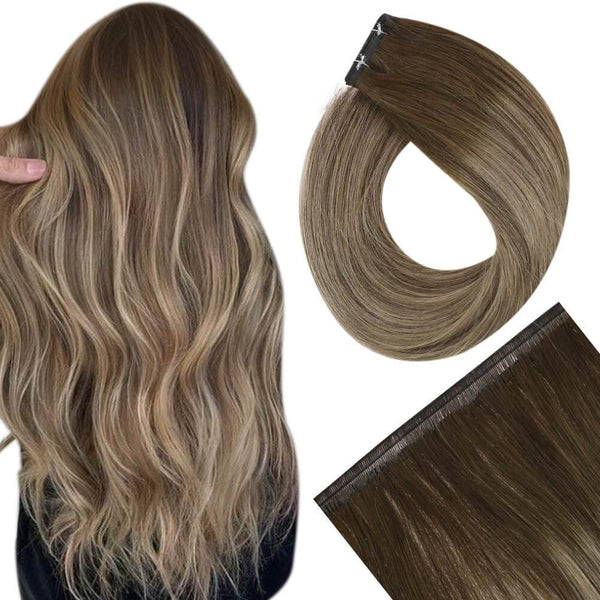 PU weft hair extensions
