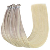 Balayage Blonde hand-tied weft hair