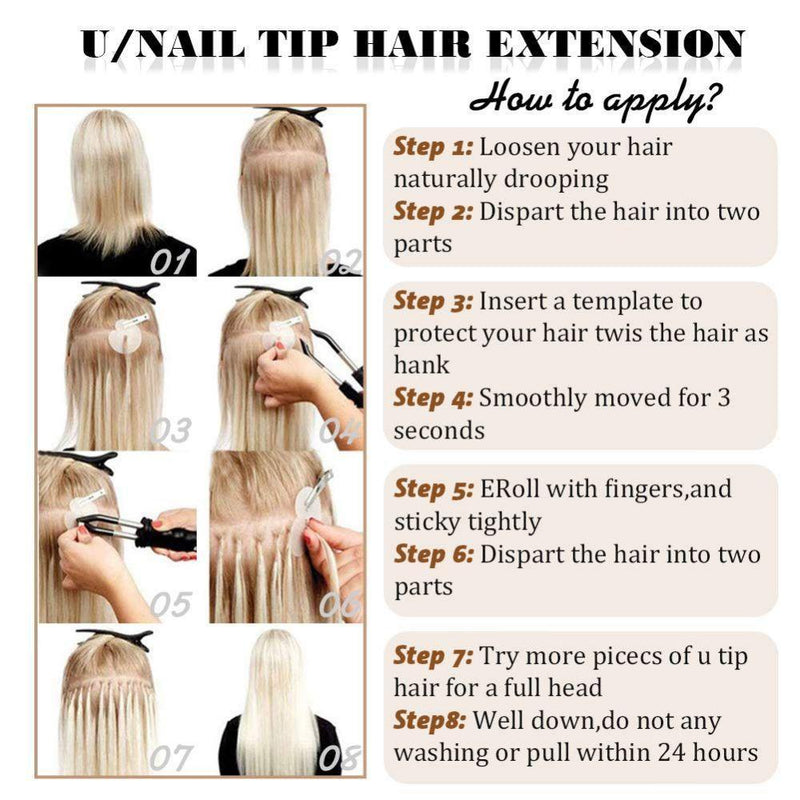 how to apply u tip human hair extensions