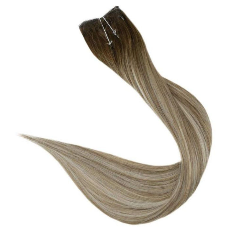balayage fish wire hair extensions