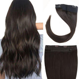 Human Hair Halo Extensions