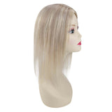 [150% Density] Hair Topper Remy Toupee with Clips Highlights Blonde #18/613