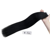 black virgin tape in human hair extensions