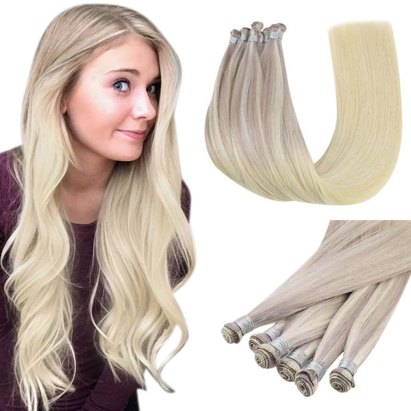 Balayage Blonde hand-tied weft