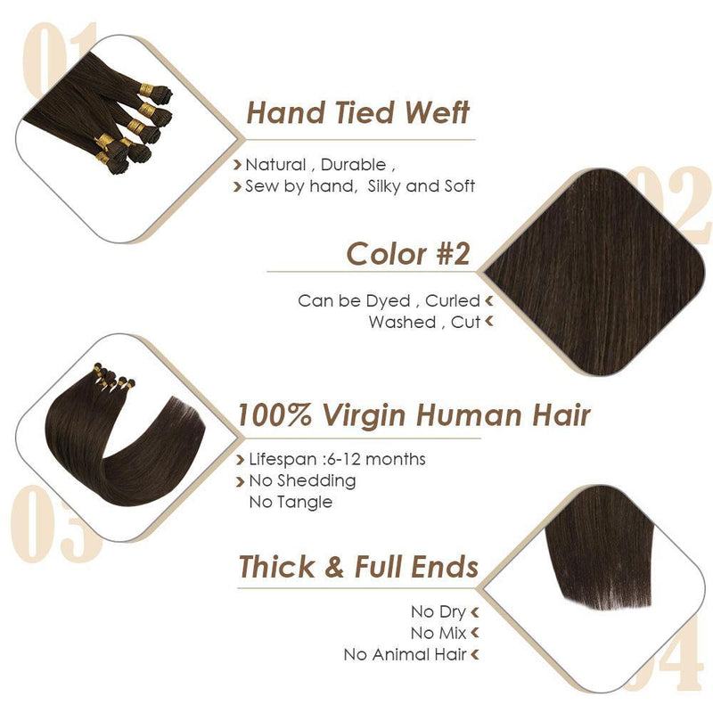 hand tied virgin hair