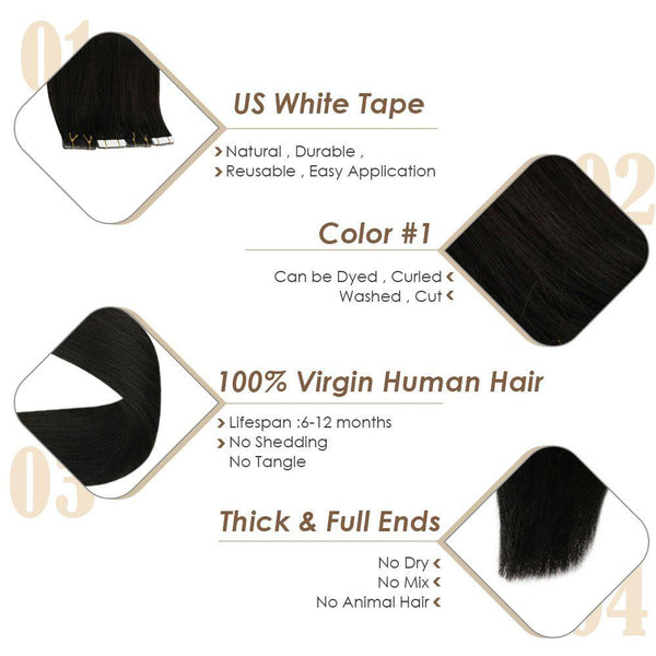 hetto virgin tape in human hair 100% real hair