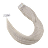 tape in platinum human hair