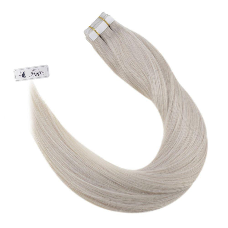 tape in platinum human hair