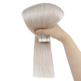 tape in platinum human hair