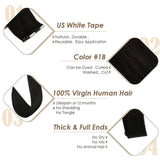 virgin tape in hair extensions off black