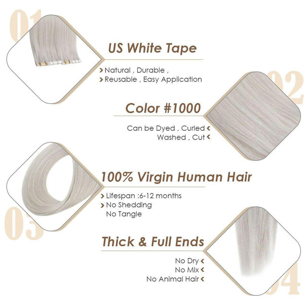 virgin hair tape in human hair extensions